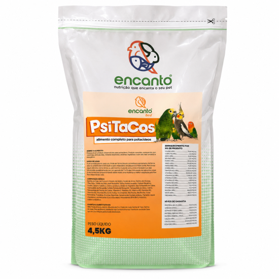 Farinhada Para Psitacídeos Encanto - Psitacos - 4,5kg