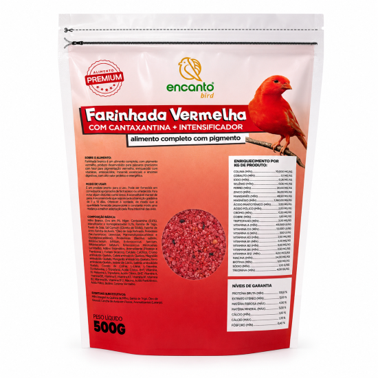 Farinhada Vermelha 500g - com Cantaxantina