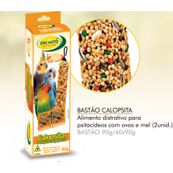 Bastão Para Calopsita e Agapornis 90g C/2 Unidades - Sabor Ovos e Mel