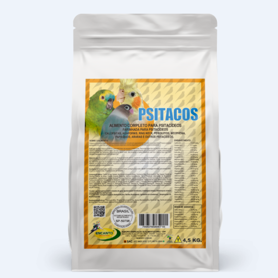 Farinhada Para Psitacídeos Encanto - Psitacos - 4,5kg